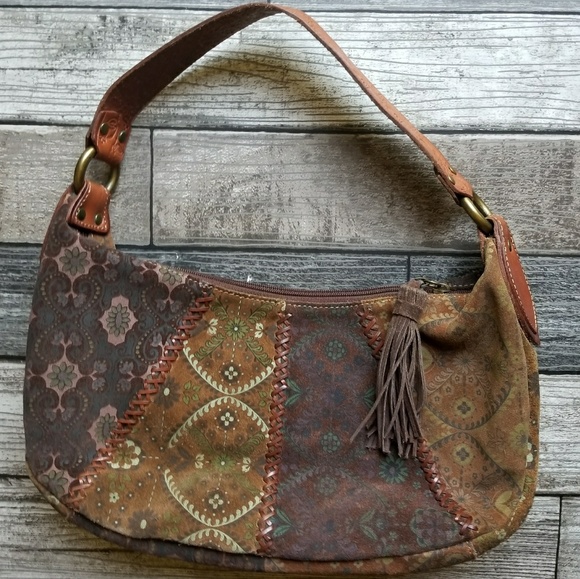 fossil patchwork purse